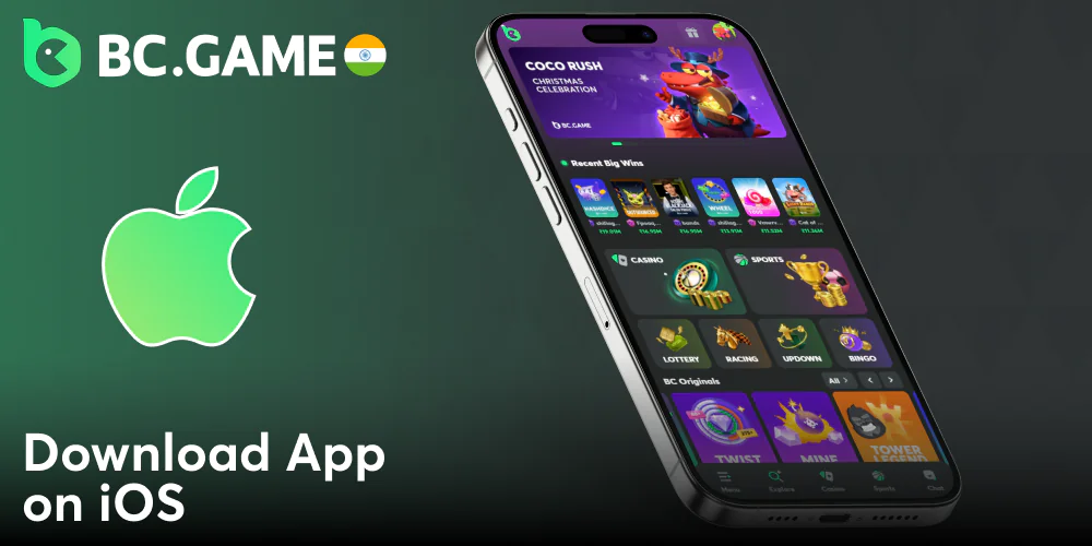 BC Game IN mobile app for iOS